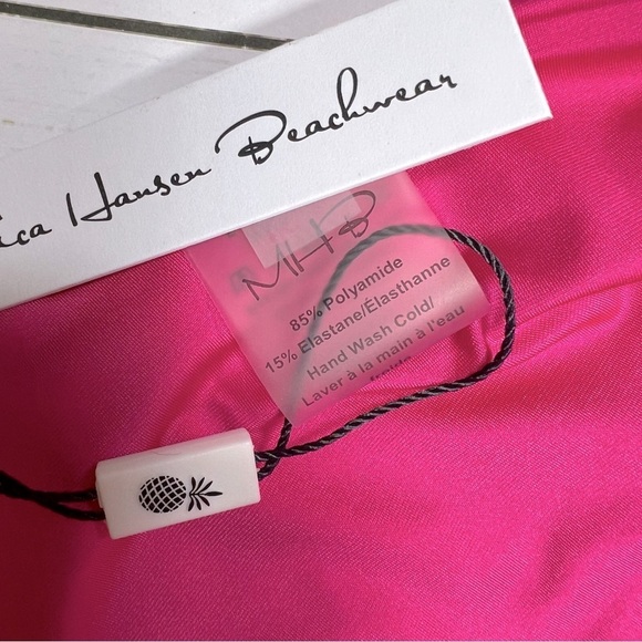 Monica Hansen | Money Maker Halter Bikini Top In Azalea Pink | M - Picture 14 of 15